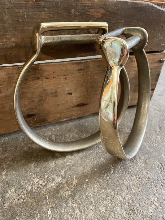 Solid Bronze Oxbow Stirrups - 6"