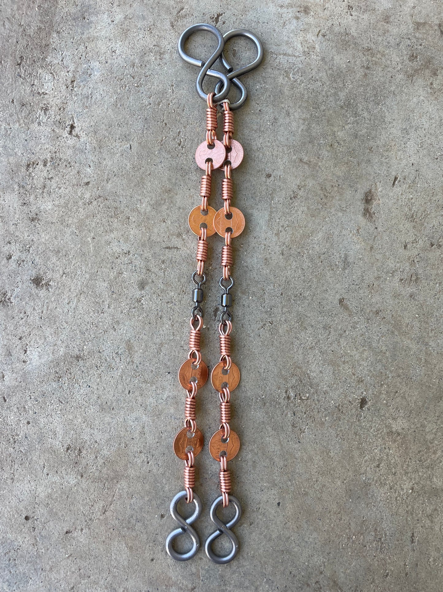 Gerald Wright Copper Penny Rein Chains - 12"