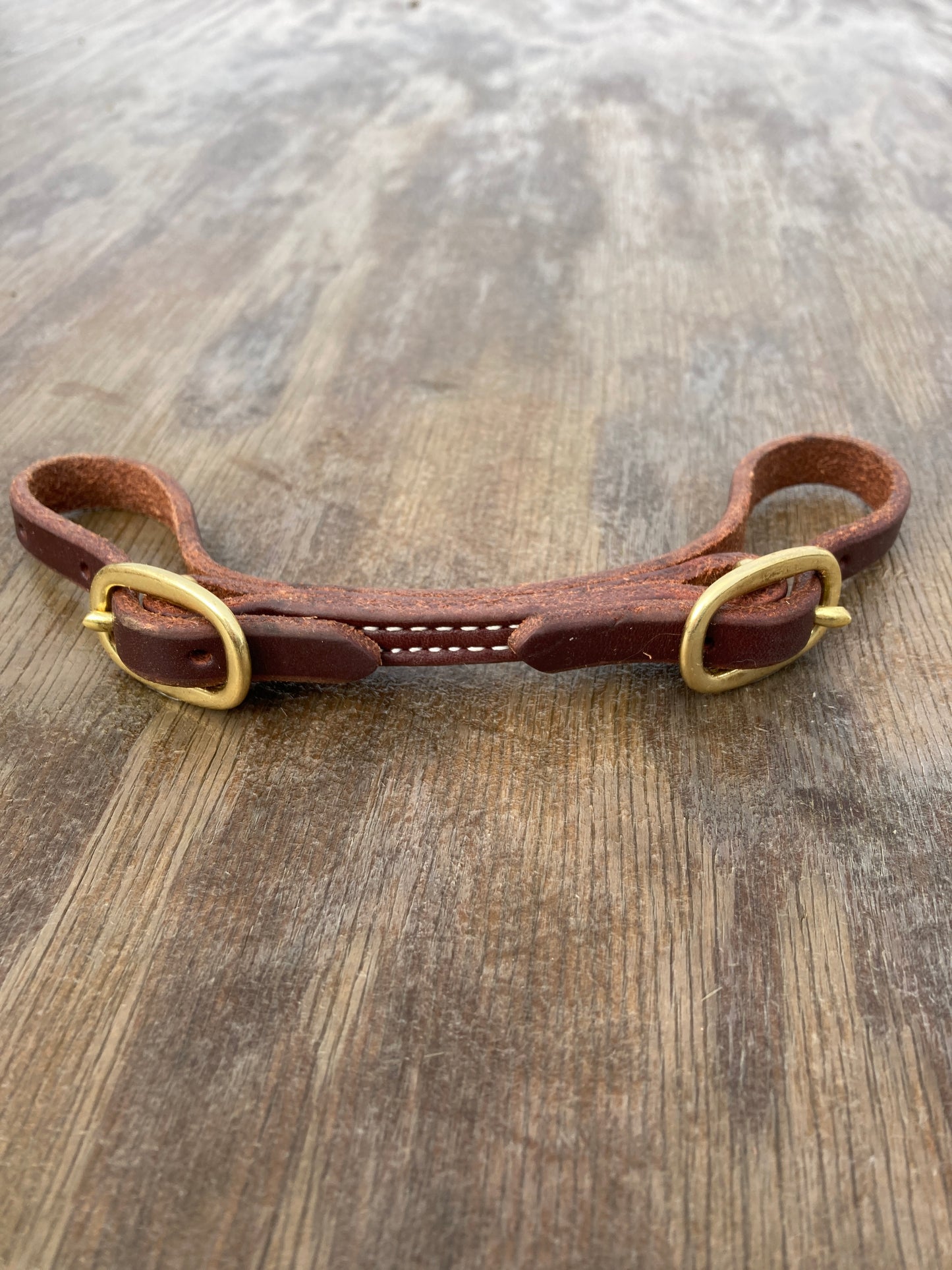 Brass Buckle Curb Strap