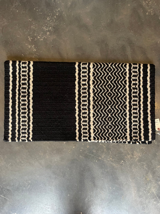 Black / Cream Saddle Blanket