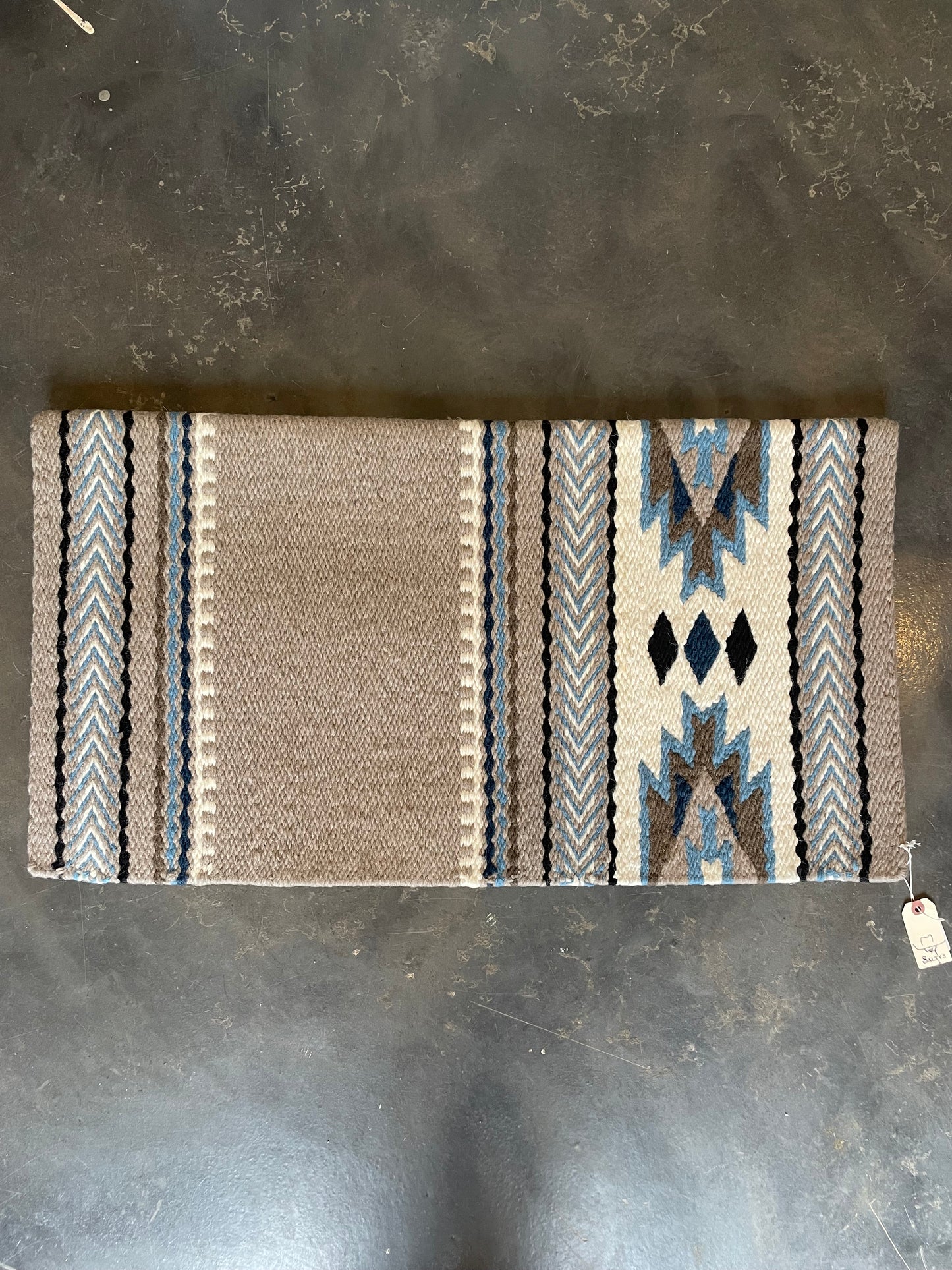 Tan & Blue Saddle Blanket