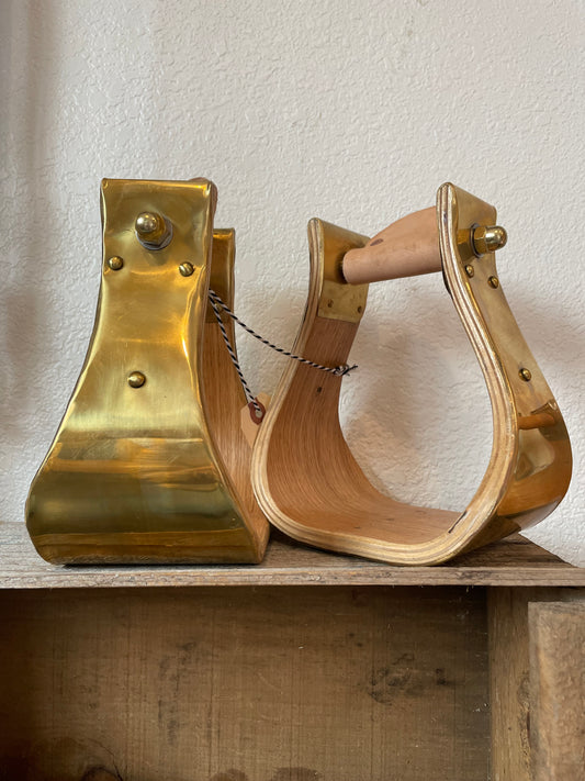 4" Brass Stirrups