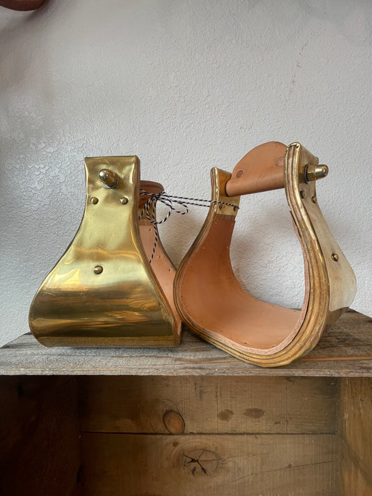 5" Brass Stirrups