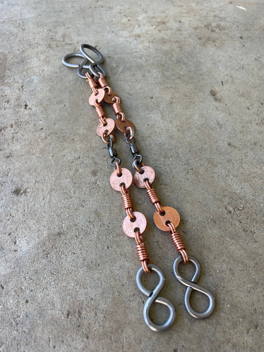 Gerald Wright Copper Penny Rein Chains - 11"
