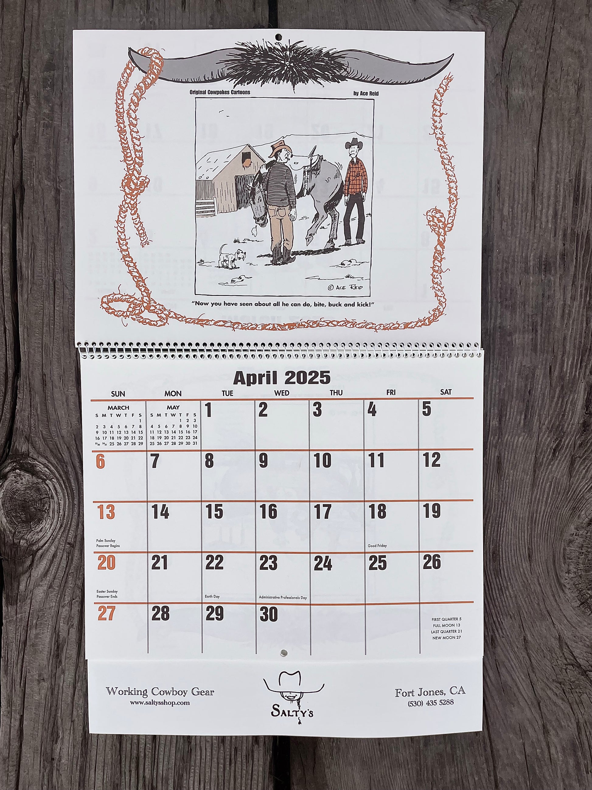 2025 Ace Reid Cowpokes Calendar Salty's Shop