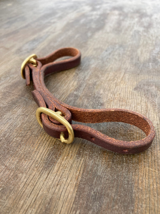 Brass Buckle Curb Strap